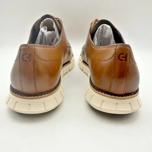 Cole Haan Mens ZERØGRAND Remastered Plain Toe Oxfords US 8.5 M Brown Leather NIB