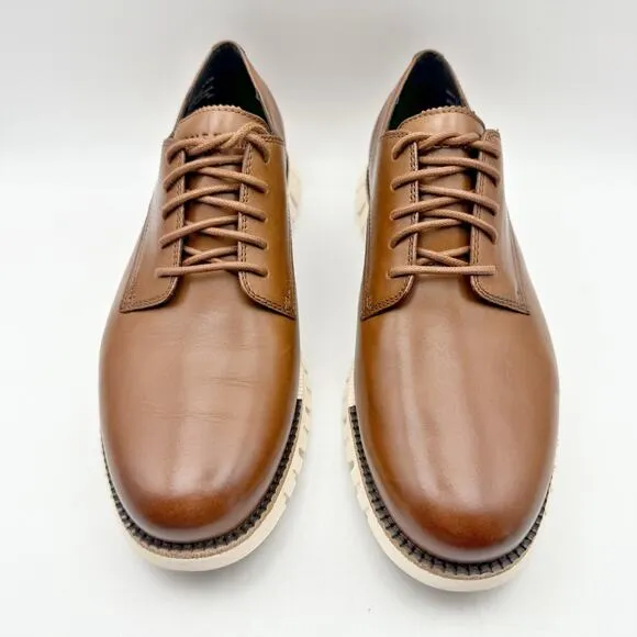 Cole Haan Mens ZERØGRAND Remastered Plain Toe Oxfords US 8.5 M Brown Leather NIB
