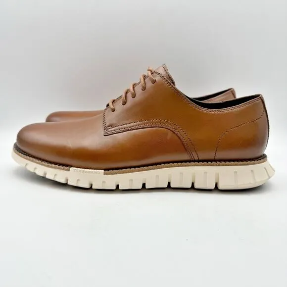 Cole Haan Mens ZERØGRAND Remastered Plain Toe Oxfords US 8.5 M Brown Leather NIB