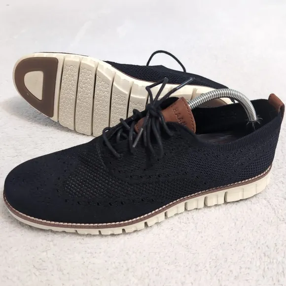Cole Haan Men's ZERØGRAND Remastered Stitchlite Wingtip Oxfords, Black 10M $190