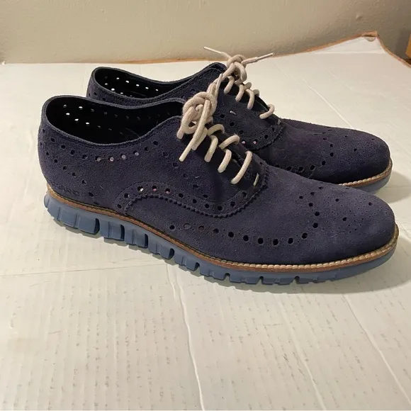 Cole Haan Men's ZERØGRAND Remastered Wingtip Oxfords Tan Vlue lot of 2