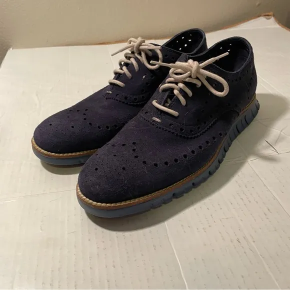 Cole Haan Men's ZERØGRAND Remastered Wingtip Oxfords Tan Vlue lot of 2