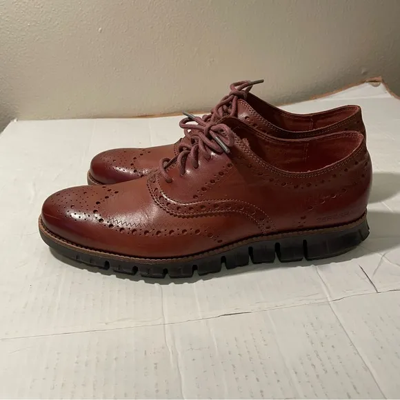 Cole Haan Men's ZERØGRAND Remastered Wingtip Oxfords Tan Vlue lot of 2