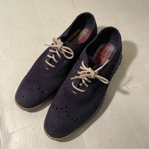 Cole Haan Men's ZERØGRAND Remastered Wingtip Oxfords Tan Vlue lot of 2