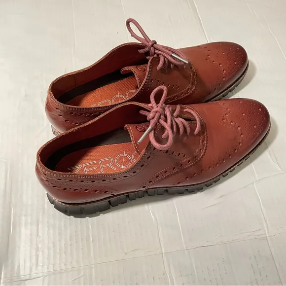 Cole Haan Men's ZERØGRAND Remastered Wingtip Oxfords Tan Vlue lot of 2