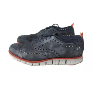 Cole Haan Men's Zerogrand Wingtip Oxfords Size 11.5 Shoes Blue Suede
