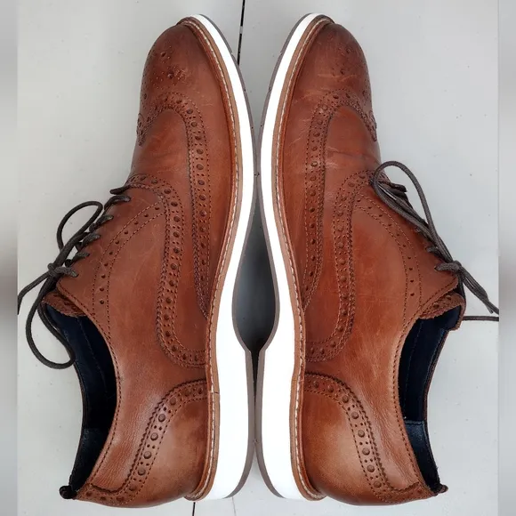 Cole Haan Morris Men's Brown Leather Office Comfort Fit Wingtip Oxfords Sz 11.5