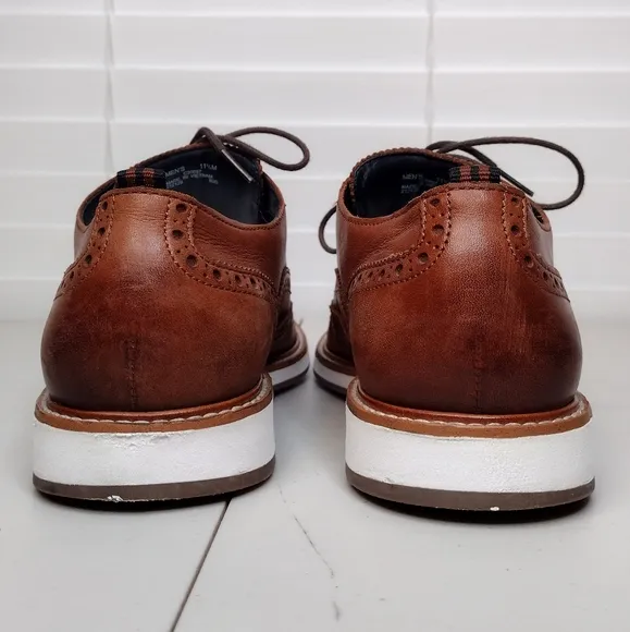 Cole Haan Morris Men's Brown Leather Office Comfort Fit Wingtip Oxfords Sz 11.5