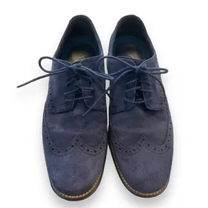 Cole Haan Navy Blue Zerogrand Wingtip Oxfords