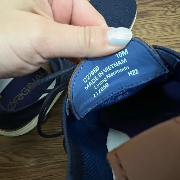 Cole Haan Navy Stitchlite ØriginalGrand Wingtip Oxfords Size 10 US $155