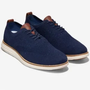 Cole Haan Navy Stitchlite ØriginalGrand Wingtip Oxfords Size 10 US $155