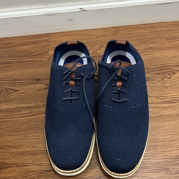 Cole Haan Navy Stitchlite ØriginalGrand Wingtip Oxfords Size 10 US $155