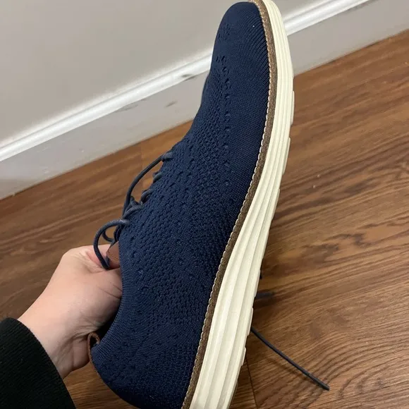 Cole Haan Navy Stitchlite ØriginalGrand Wingtip Oxfords Size 10 US $155