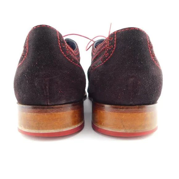 COLE HAAN Nike Air Brown Suede Leather Wingtip Oxfords Shoes 12