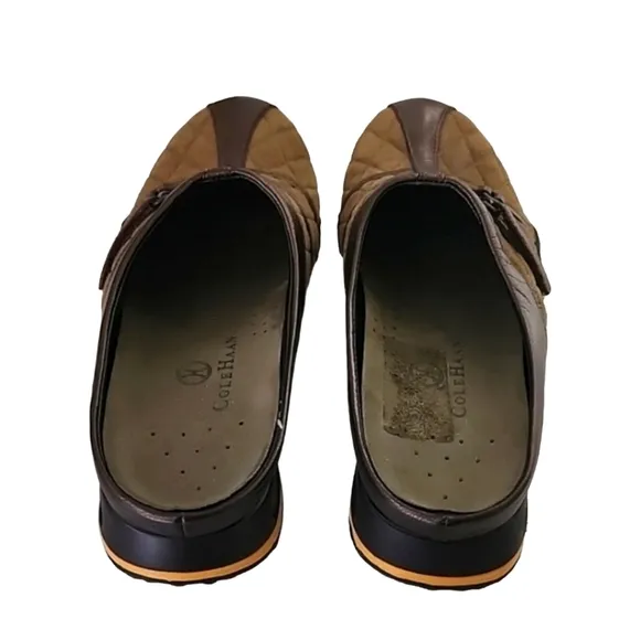 Cole Haan Nike Air Quilted Clogs Mules 7AA 7 Narrow Preppy Suede Sneakers