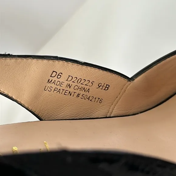 Cole Haan Nike Air Slingback OpenToe Heels Sz 9.5, Black