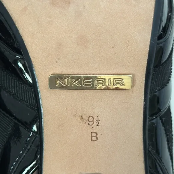 Cole Haan Nike Air Slingback OpenToe Heels Sz 9.5, Black
