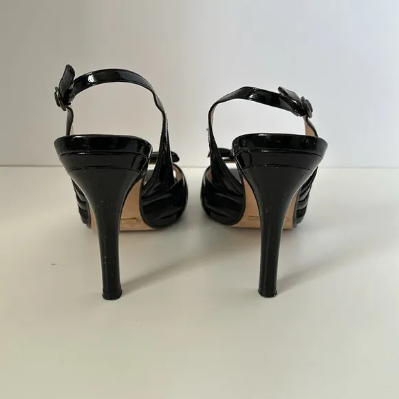 Cole Haan Nike Air Slingback OpenToe Heels Sz 9.5, Black