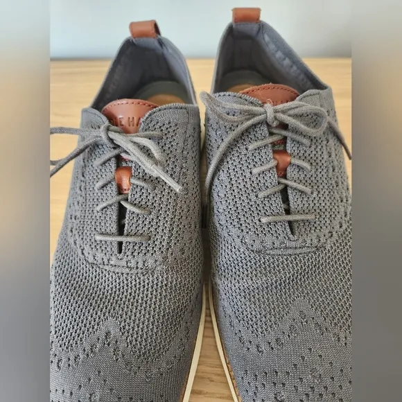 Cole Haan Original Grand C27961 Gray Knit Wingtip Oxfords, Men’s Sz 12
