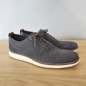 Cole Haan Original Grand C27961 Gray Knit Wingtip Oxfords, Men’s Sz 12