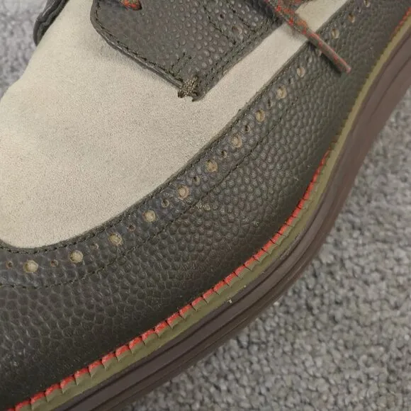 Cole Haan Original Grand Mens 11.5 Shoes Wingtip Derby Oxfords Leather Brown Tan