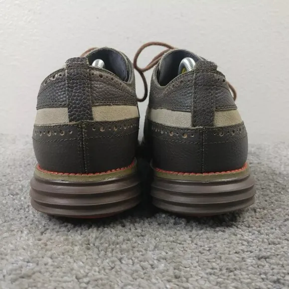 Cole Haan Original Grand Mens 11.5 Shoes Wingtip Derby Oxfords Leather Brown Tan