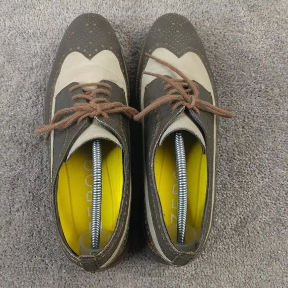 Cole Haan Original Grand Mens 11.5 Shoes Wingtip Derby Oxfords Leather Brown Tan