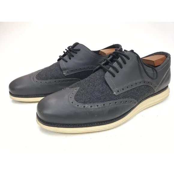 Cole Haan Original Grand Mens Size 11 M Wingtip Oxfords Gray C28861