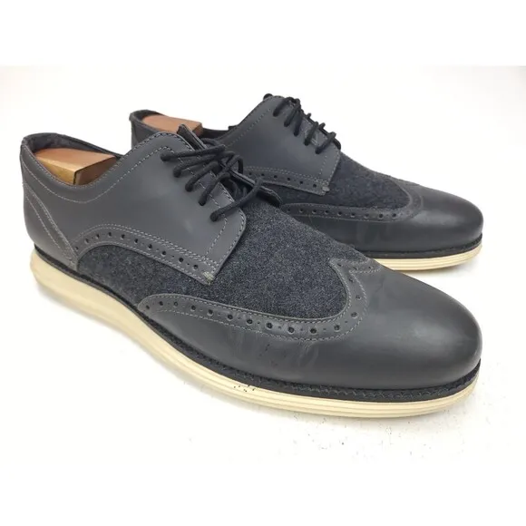 Cole Haan Original Grand Mens Size 11 M Wingtip Oxfords Gray C28861