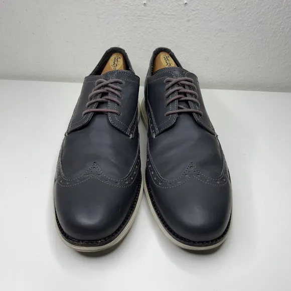 Cole Haan Original Grand Mens Sz US 9M Shortwing Wingtip Oxfords Black Matte