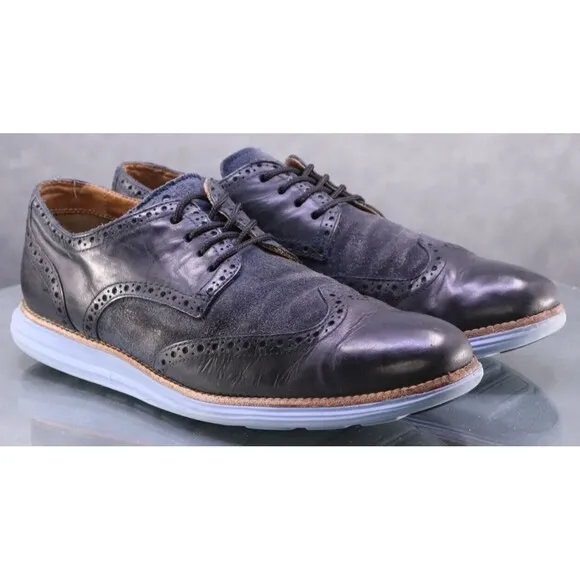 Cole Haan Original Grand Men's Wingtip Oxfords Dress Shoes Size 10.5 Blue C13198