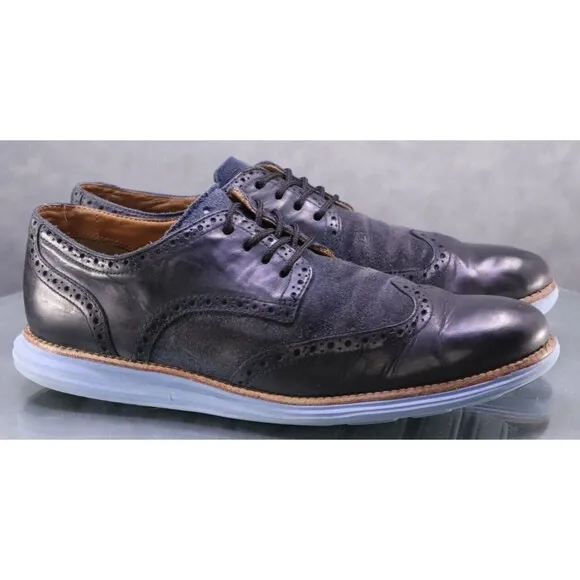 Cole Haan Original Grand Men's Wingtip Oxfords Dress Shoes Size 10.5 Blue C13198