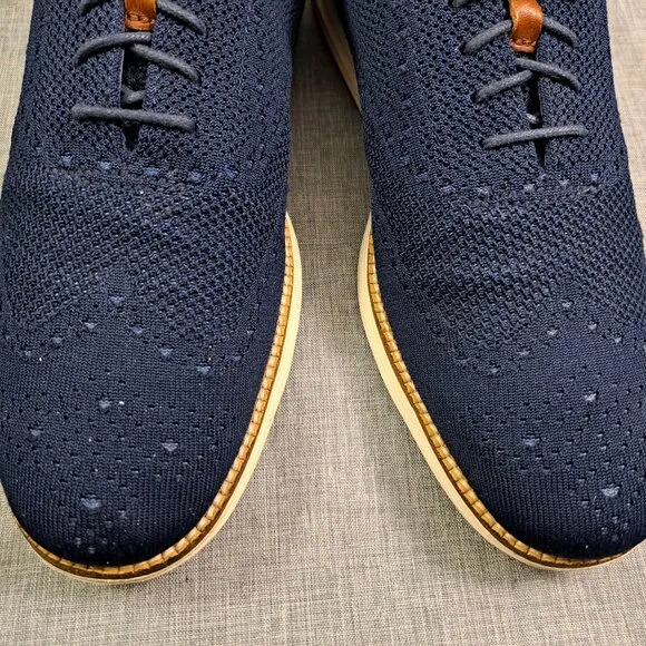 Cole Haan Original Grand Shoes Stitchlite Wingtip Blue Oxfords Mens Sz 11.5