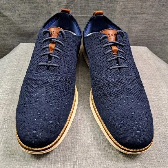 Cole Haan Original Grand Shoes Stitchlite Wingtip Blue Oxfords Mens Sz 11.5