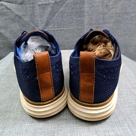Cole Haan Original Grand Shoes Stitchlite Wingtip Blue Oxfords Mens Sz 11.5