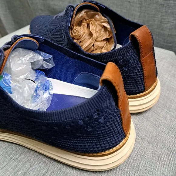 Cole Haan Original Grand Shoes Stitchlite Wingtip Blue Oxfords Mens Sz 11.5