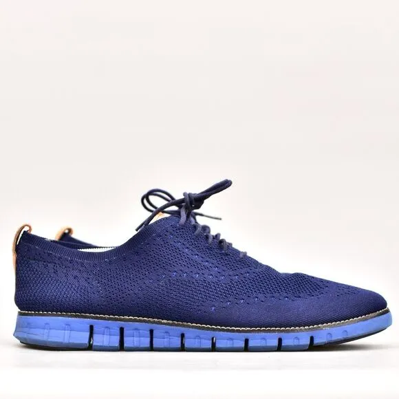 COLE HAAN ORIGINAL GRAND STITCHLITE WINGTIP C26712 SHOES BLUE OXFORDS MEN’S 13