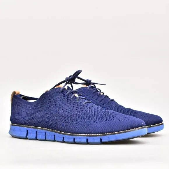 COLE HAAN ORIGINAL GRAND STITCHLITE WINGTIP C26712 SHOES BLUE OXFORDS MEN’S 13