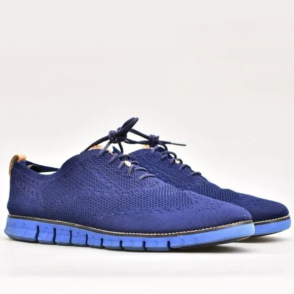 COLE HAAN ORIGINAL GRAND STITCHLITE WINGTIP C26712 SHOES BLUE OXFORDS MEN’S 13