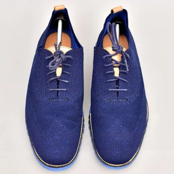 COLE HAAN ORIGINAL GRAND STITCHLITE WINGTIP C26712 SHOES BLUE OXFORDS MEN’S 13
