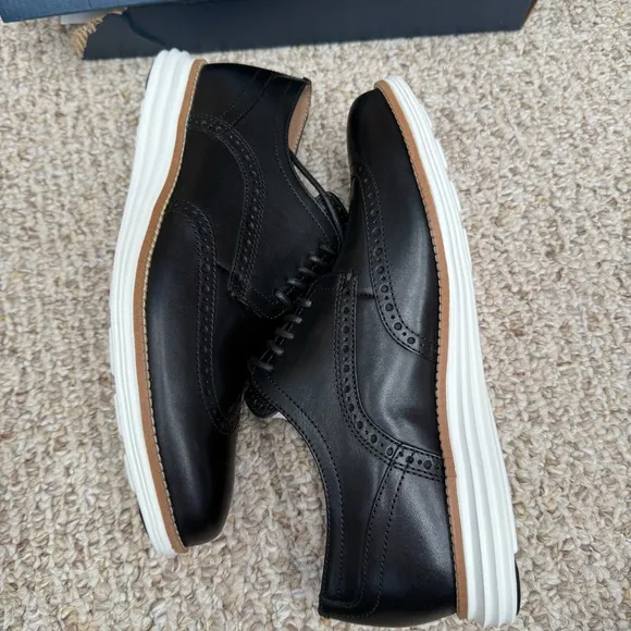 Cole Haan Original Grand Wingtip OXFORDS BLACK C26469 New