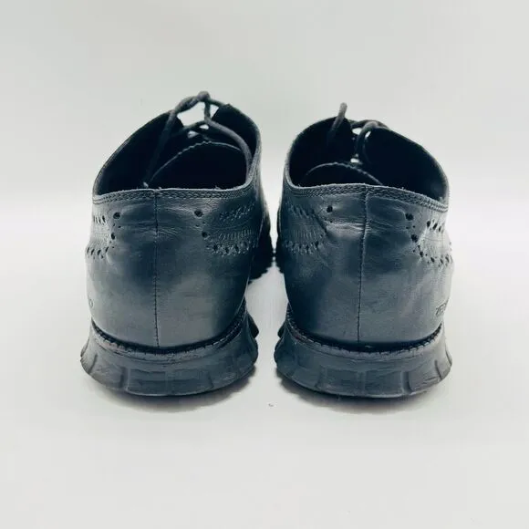 Cole Haan Oxfords Mens 11.5 Black Leather Original Grand Casual Wingtip Shoes