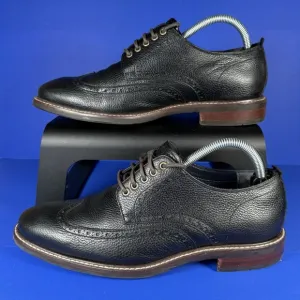 Cole Haan Oxfords Men's 8 M Black Pebbled Leather Watson Wingtip Dress Shoes
