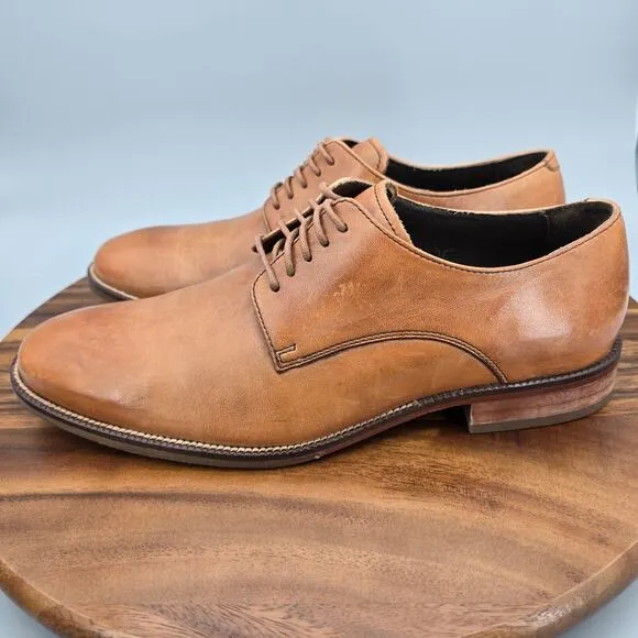 Cole Haan Oxfords Men's 8.5 M Brown Leather Williams Plain Toe Dress Shoes