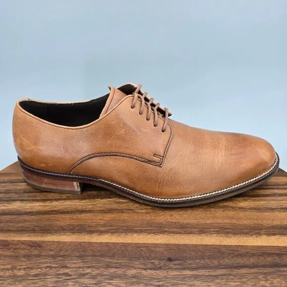 Cole Haan Oxfords Men's 8.5 M Brown Leather Williams Plain Toe Dress Shoes