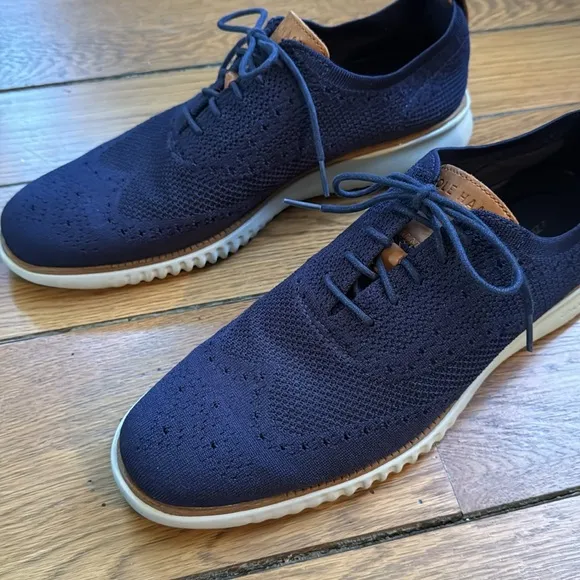 Cole Haan Oxfords Sneaker Navy Blue Zerogrand Stitchlite 12M Shoe Casual