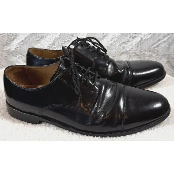 Cole Haan Shoes Dress Oxfords Men's Size 12 M Cap Toe Black Leather Career