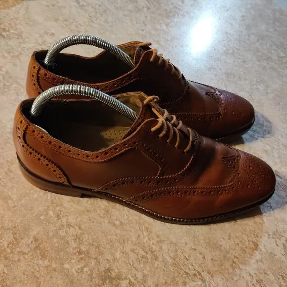 Cole Haan Shoes Men 9 M Chestnut Brown Air Wingtip Oxfords Cambridge