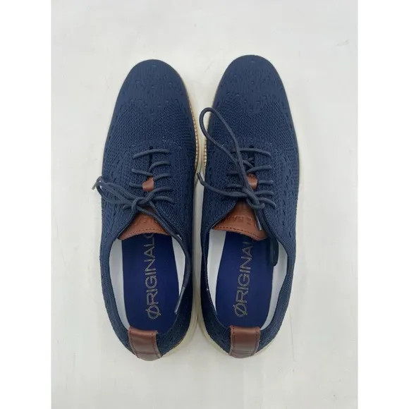 Cole Haan Shoes‎ Mens 10 Marine Blue Stitchlite Originalgrand Wingtip Oxfords