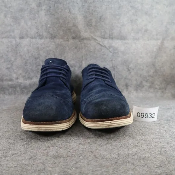 Cole Haan Shoes Mens 13 Oxfords Wingtip Lunargrand Leather Classic Blue Fashion